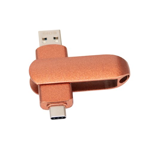 Pendrive giro encobrizado OTG USB 3.0 / Type C, 64GB