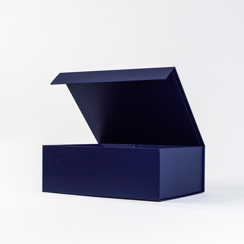 Caja con cierre magnético premium Azul Marino | 12x33x27 cm