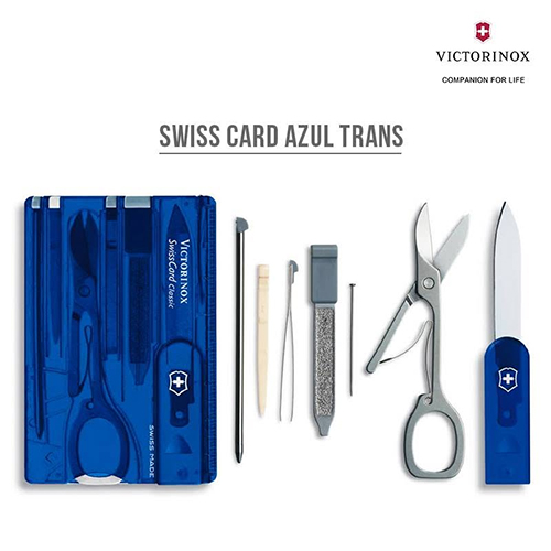 Multiherramienta Swisscard Lite 0.7300.T / Color Azul