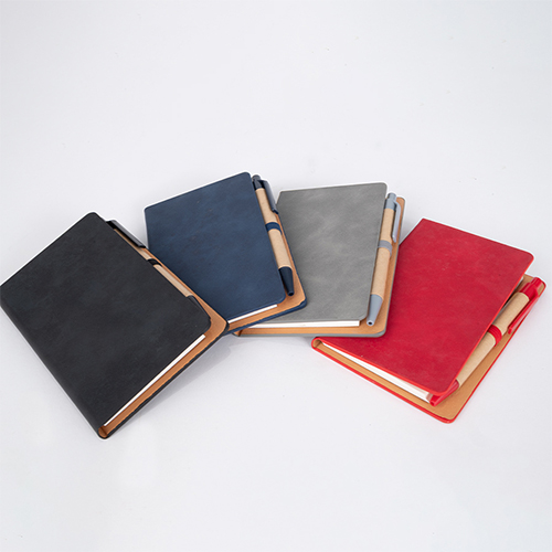 Libreta Memo Set «AURORA» de Eco-Cuero, con Bolígrafo.