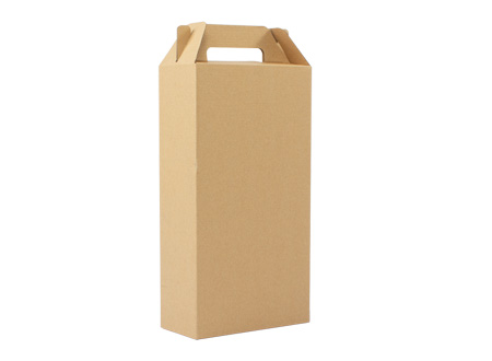 Caja autoarmable con asas, para 2 botellas de Vino
