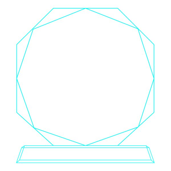 Galvano Cristal Octagonal 5105
