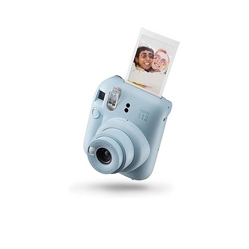  kit cámara instantánea instax mini 12 – pastel blue + 10 películas