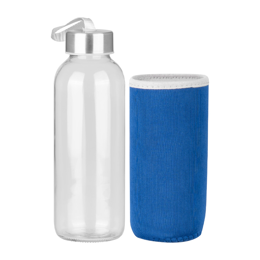 Botella de Vidrio Silica con funda de Neopreno 440cc Botella de Vidrio Silica con funda de Neopreno 440cc