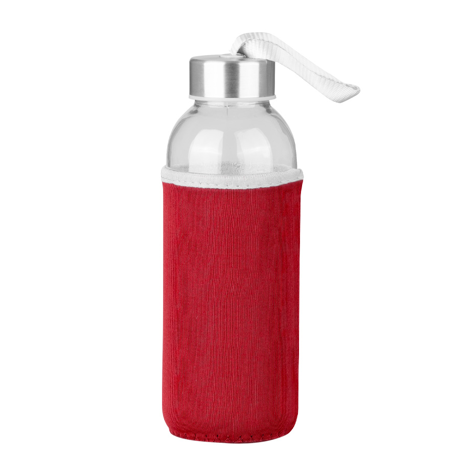 Botella de Vidrio Silica con funda de Neopreno 440cc Botella de Vidrio Silica con funda de Neopreno 440cc