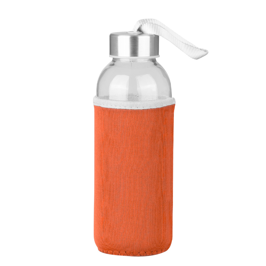 Botella de Vidrio Silica con funda de Neopreno 440cc Botella de Vidrio Silica con funda de Neopreno 440cc