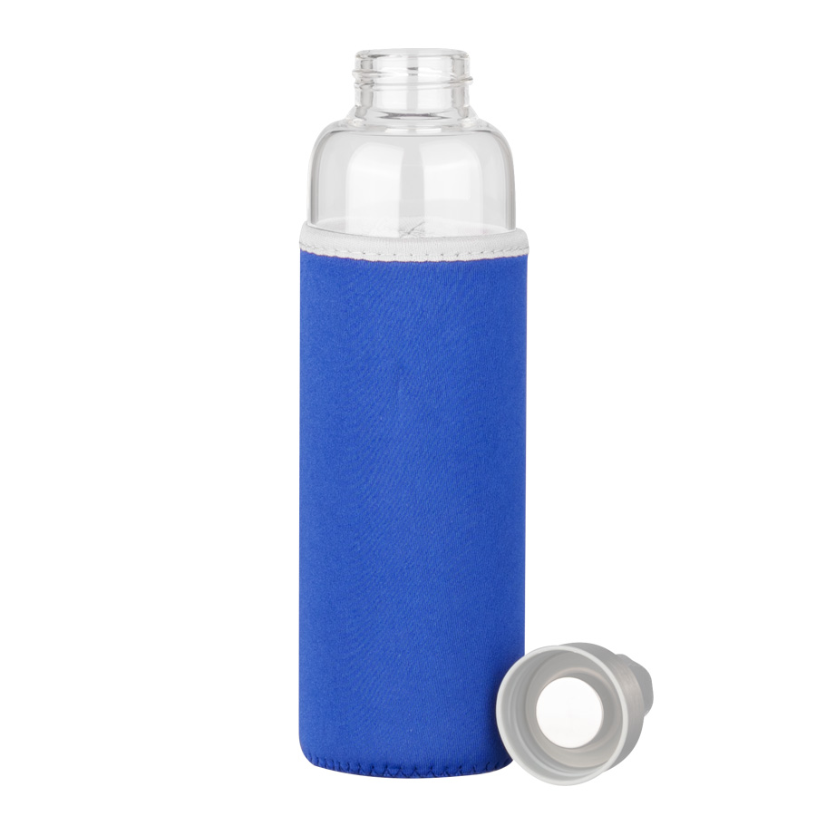 Botella de Vidrio Borosilicato con Funda de Neopreno 580cc Botella de Vidrio Borosilicato con Funda de Neopreno 580cc