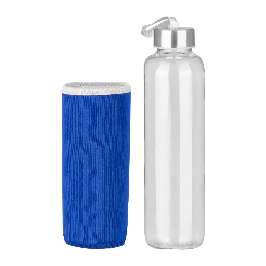 Botella de Vidrio Borosilicato con Funda de Neopreno 580cc Botella de Vidrio Borosilicato con Funda de Neopreno 580cc