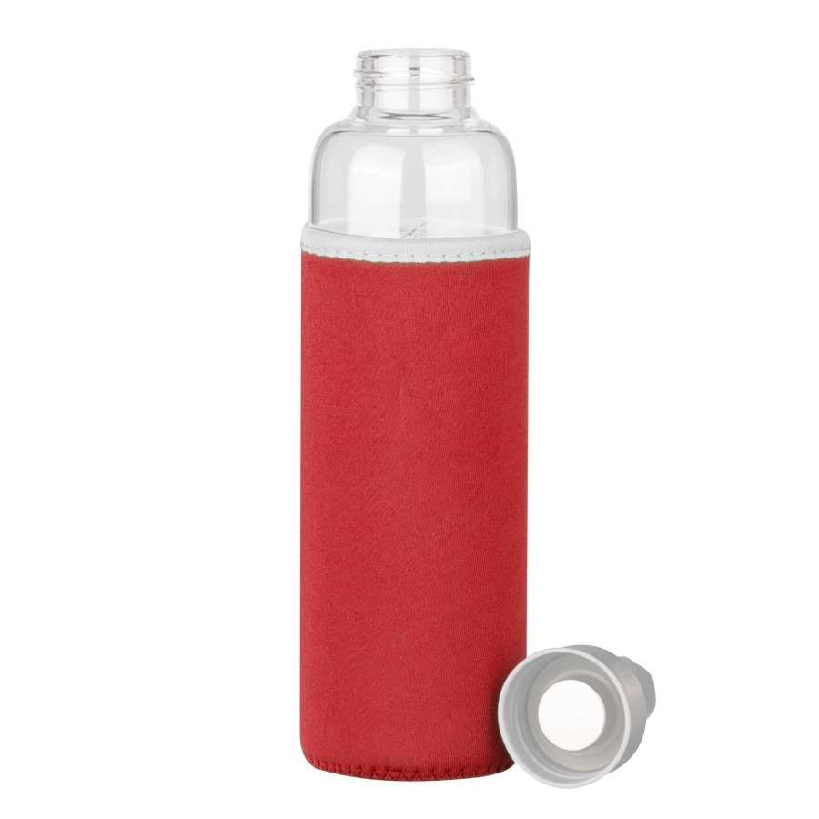 Botella de Vidrio Borosilicato con Funda de Neopreno 580cc Botella de Vidrio Borosilicato con Funda de Neopreno 580cc