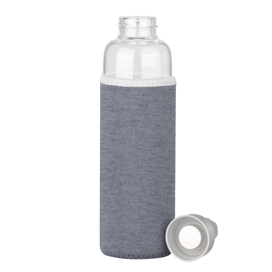 Botella de Vidrio Borosilicato con Funda de Neopreno 580cc Botella de Vidrio Borosilicato con Funda de Neopreno 580cc
