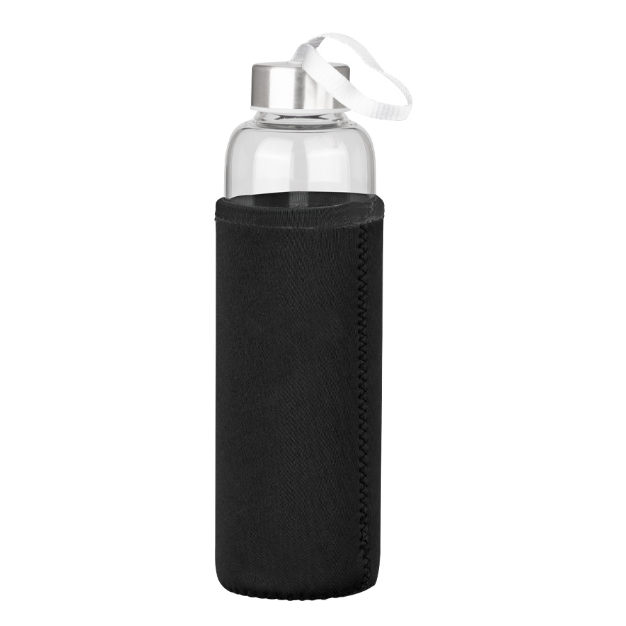Botella de Vidrio Borosilicato con Funda de Neopreno 580cc Botella de Vidrio Borosilicato con Funda de Neopreno 580cc