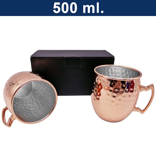 Set de 2 Mugs Encobrizados Martillados M76