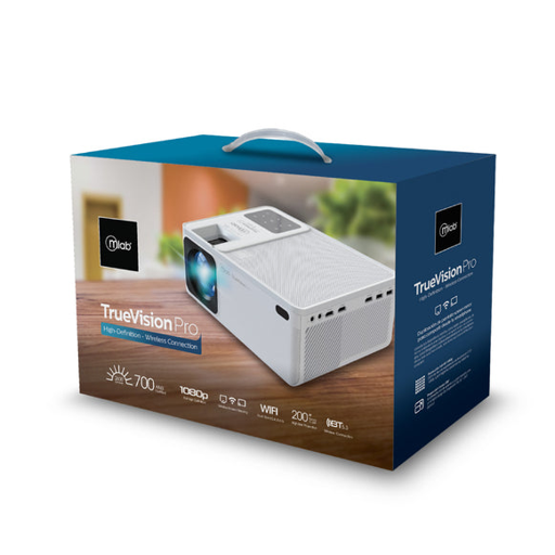 Proyector True Vision Pro 700 ANSI Mlab 9398, FHD 1080p, 11200 lúmenes, Wi-Fi, Bluetooth